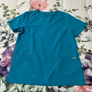 Like New TEAL Figs Scrub Set